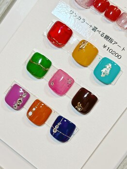 アミュゼ 本八幡店/フットワンカラー＋親指アート