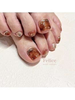 ☆autumn foot nail☆