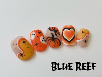 ネイルアンドまつげエクステ ブルーリーフ 四谷三丁目店(Blue Reef)/ハロウィンマットネイル
