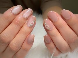 桜の押し花アート♪