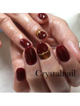 クリスタルネイル ボンベルタ橘店(CRYSTAL NAIL)/シンプル×タイダイ