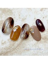 ネイルサロン クイル(QUILL)/12月大理石（１）