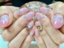 ダブルムーンビューティフル(DOUBLEmoonBeautiful)/ジェル カラーグラデ&チャトン