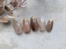ブレスネイル(brace Nail)/ブラウン×ゴールド