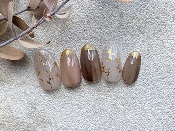 ブレスネイル(brace Nail)/ブラウン×ゴールド