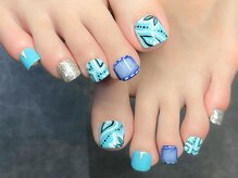 エムネイル(M-Nail)/★ペーズリー柄×デニムネイル★