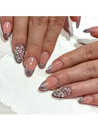 ハンド glassフレンチネイル