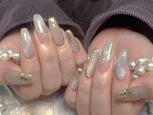 モアネイル 新宿/マーブルネイル/持ち込み/新宿