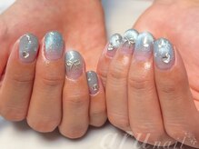 アルネイル(arunail)/マグネット＋グラデーション