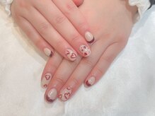 ヘアアンドネイル ミューズ 新浦安店(HAIR&NAIL MUSE)/赤フレンチハートホログラム