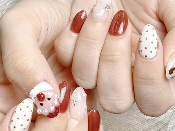 クイーンズネイルサロン(Queen's nail salon)/冬持ち込みデザイン/やり放題
