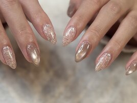 キラキラツイードネイル