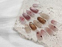 キラキラハートネイル3種