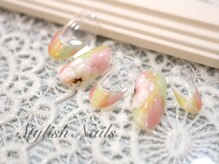スタイリッシュネイルズ(Stylish Nails)/フラワーネイル（マーブル）