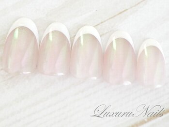 ラグジュアリーネイルズ アカバネ(Luxury Nails Akabane)/オーロラ*フレンチ