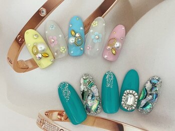 アン ジョーヌドラゴ/【自爪ネイル】カラフルネイル