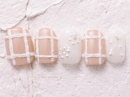 チェックパールフラワー￥10550
