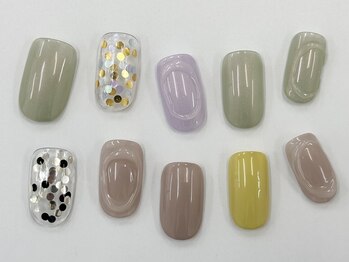 ネイルサロン クイール 小山店(NAIL SALON QUILL)/ホロ×ぷっくりアート