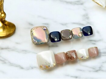 リセ 有楽町店(Lisse)の写真/＜秋冬もお気入りの足元に♪＞フットアート￥9000☆流行のデザイン～定番デザインまでご用意★