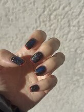 ユージューネイルルーム(UJU nail room)/ギャラクシーフレンチ赤