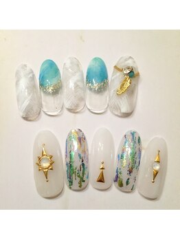 ハニーズネイル(Honey's Nail)/ホイルネイル フェザーネイル