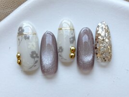 ニュアンスフラワーネイル