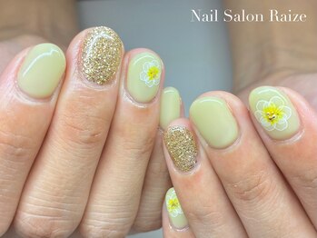 ライズ 本町店(Raize)/お花ネイル/イエローネイル