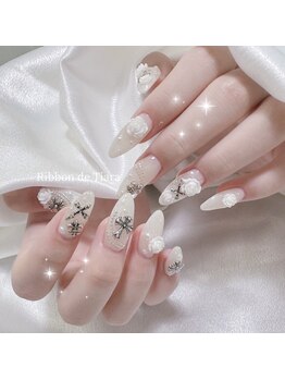 リボン ド ティアラ(Ribbon de Tiara)/冬の甘辛ネイル☆