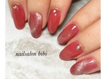 ネイルサロン ビビ(bibi)/シンプルマグネットネイル
