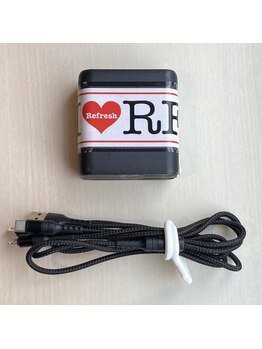 リフレッシュ工房 大分駅前店/施術中にスマホもチャージ！