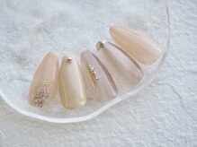 ハイネイル 池袋(Hi nail)/肌馴染みベージュの大人アート