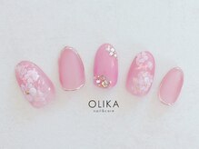 オリカ(OLIKA)/ふわっと咲く大人の桜ネイル