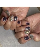 エーナイン イオン一関店/マグネット×ビジューネイル