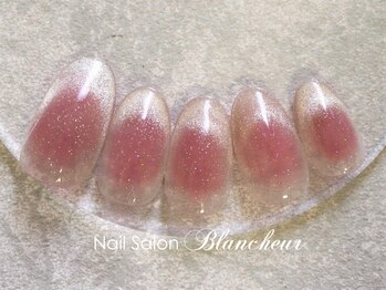 ネイルサロン ブランシュール(Nail Salon Blancheur)/血色ピンクのチークネイル
