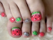 アミュリー ネイル アトリエ(Amury nail atelier)/スイカ フルーツ 氷 カラフル