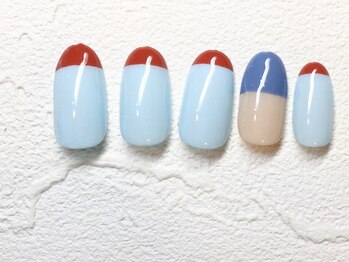 ミンクスタイル 浜松町店/バイカラーカジュアルネイル