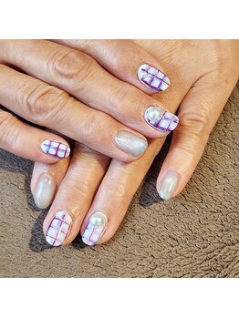 サヴァ アイラッシュアンドネイル(sava)/【モヤっとチェックに大パール】