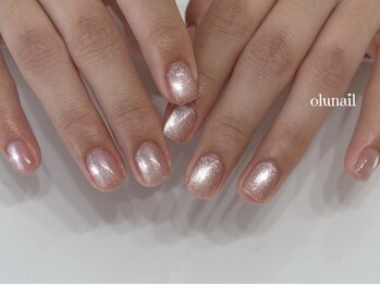 オルネイル(olunail)の写真/オフィスネイルにおすすめ♪肌になじむヌーディーカラーでシンプルネイルもオシャレに演出◎