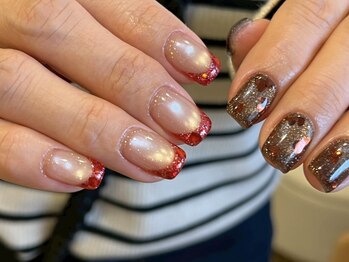 アシメ/ラメフレンチ