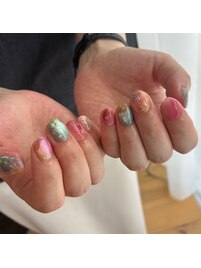 カラフル花火ネイル＊