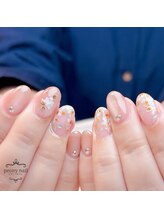 ピオニーネイル(peony nail)/べっ甲ステンドグラスフラワー