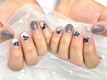 ネイルネージュ 錦糸町(Nail Neige)/バレンタインネイル/定額/ハート