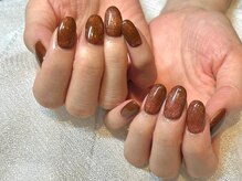 ピンクジュエリー(Pink Jewelry.)/ブラウンマグネットネイル