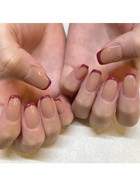 秋フレンチネイル