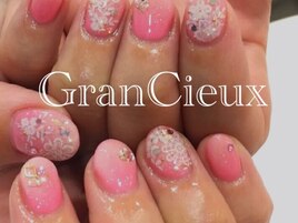 ピンク×お花ネイル