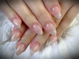 （遠藤）グレージュ透明感ネイル