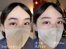 まつ毛パーマ+美眉WAXの同時施術で一気に垢抜け \8,300~