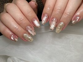 キラキラドットネイル*。