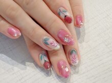 ラルネイル 大宮(Lull. nail)/＊手描きローズ＊マグネット＊