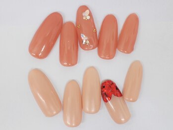 ネイルサロンセレーネ(Selene)/ピンクベージュで春待ちネイル